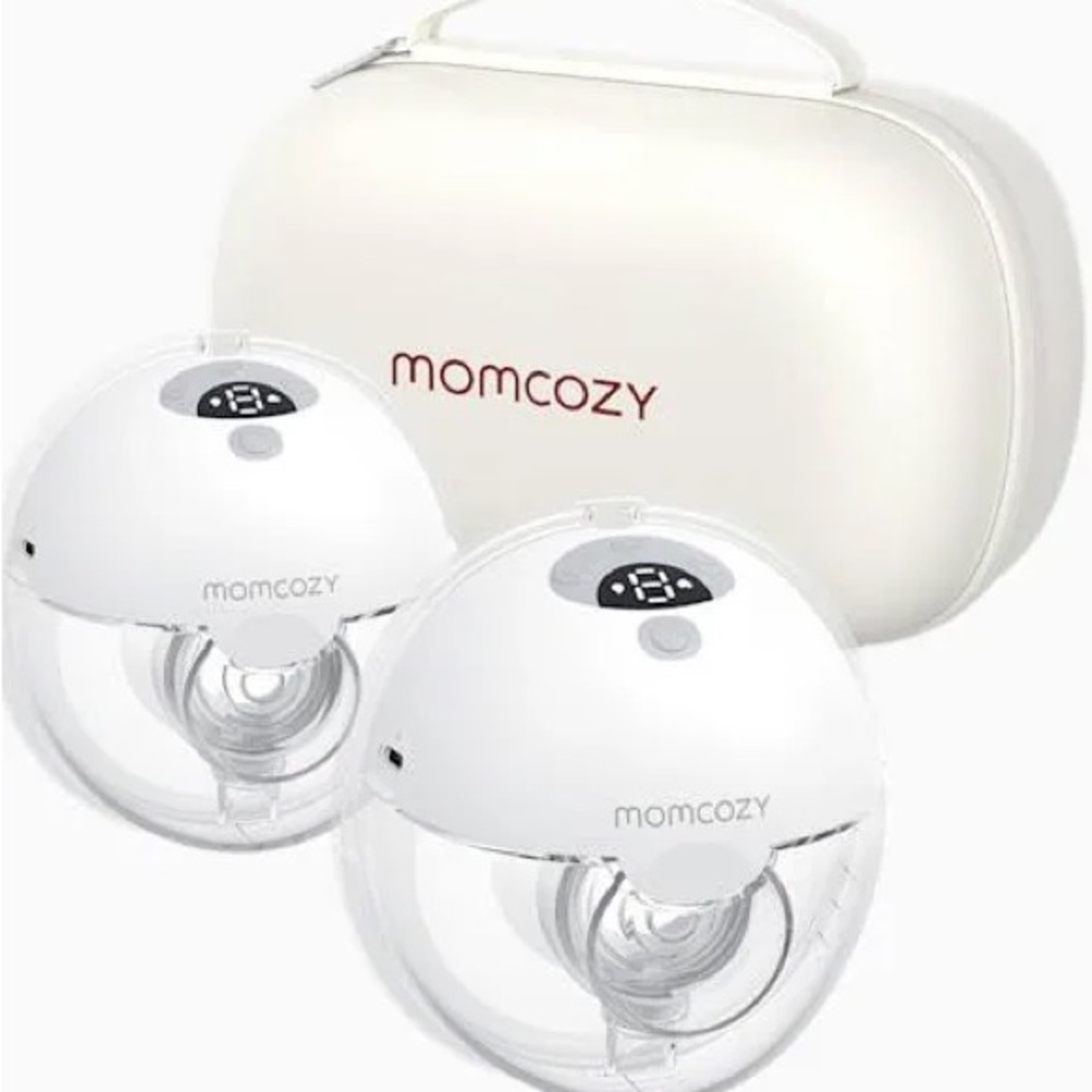 Momcozy Double Electric Breast Pump Set in White